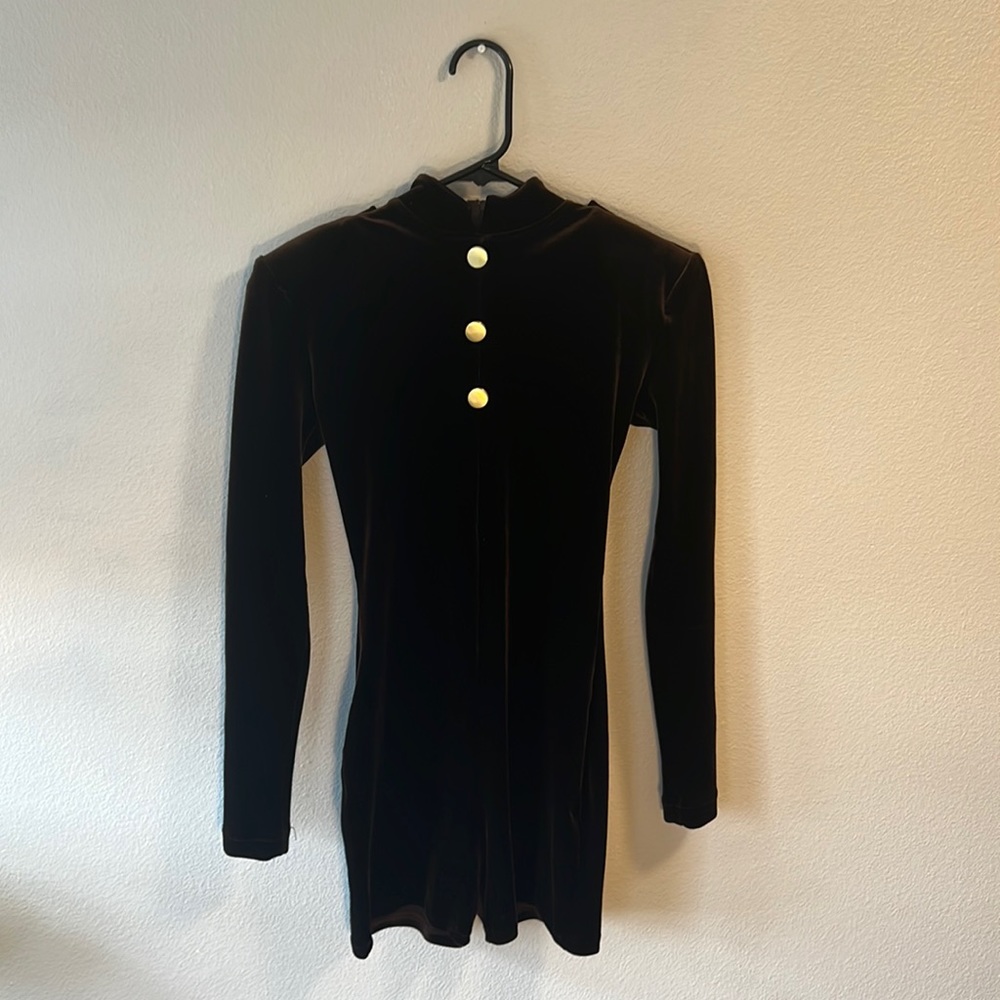Vintage Velvet Shorts Jumpsuit